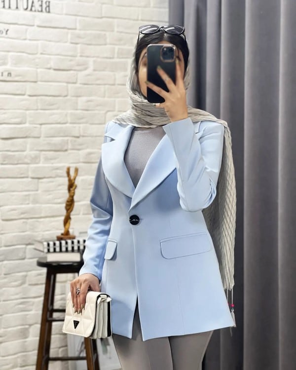 نحوه سِت کردن کت یقه بلیزر زنانه