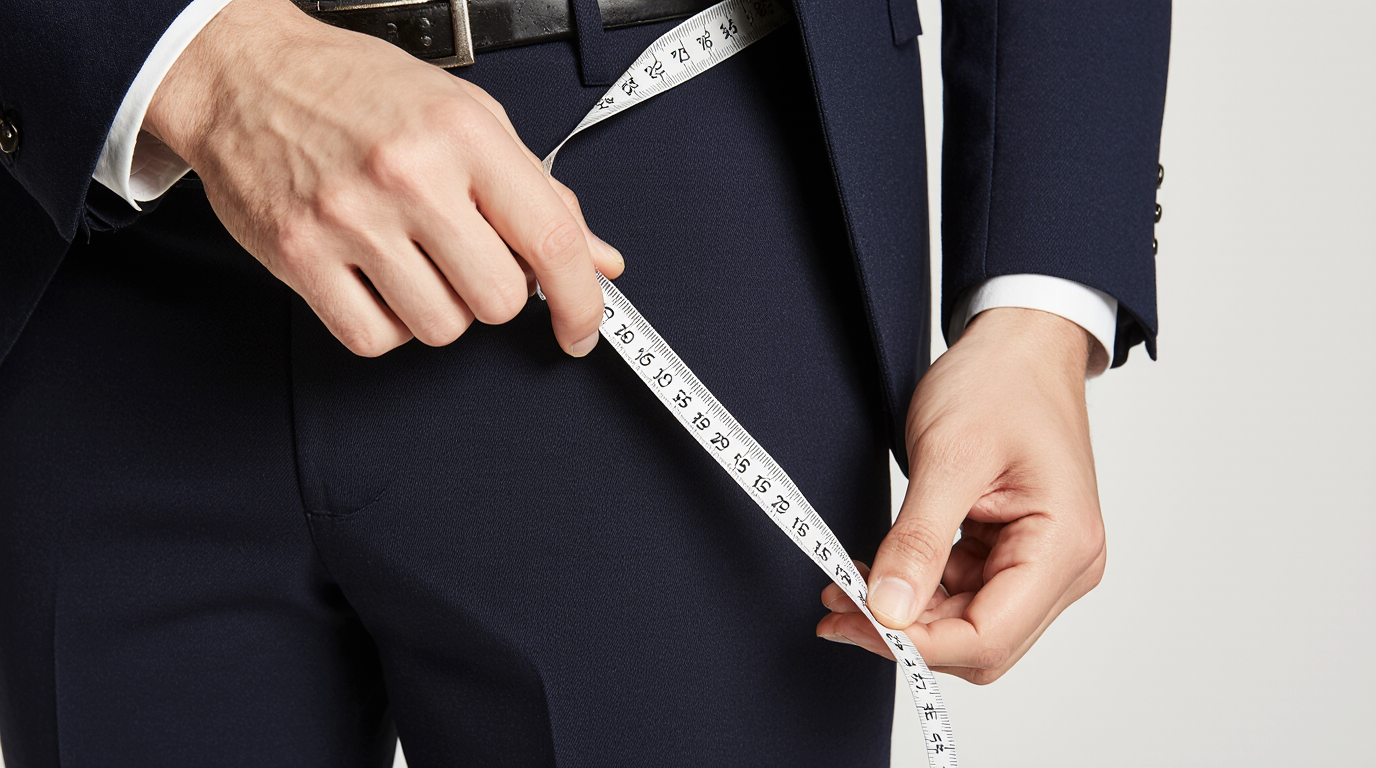 اندازه‌گیری پارچه فاستونی برای شلوار رسمی