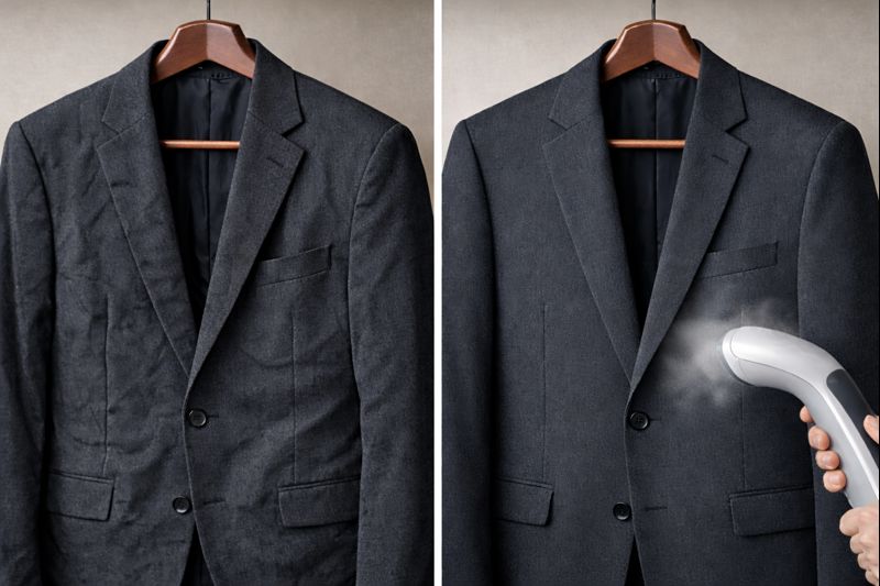 آمادهسازی کت برای اتو بخار دستی